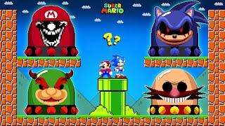 Super Mario Bros. But All Mario and Sonic Creepypasta Enemies Were Custom Switches.