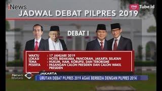 CATAT! Inilah Jadwal Debat Capres-Cawapres Sebelum Pilpres 2019 - iNews Malam 19/12