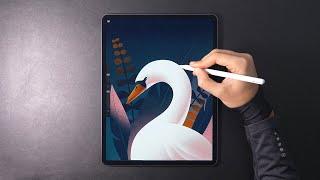 Swan - Digital Art with iPad Pro