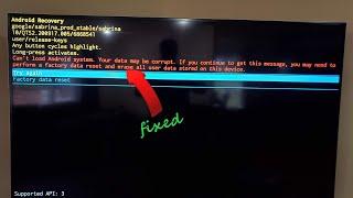 Fixed Google Chromecast Can't load Android system. Your data may be corrupt| Stuck on Recovery mode