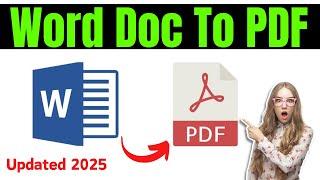 How to Convert Word to PDF 2025 | Convert Word Document to PDF File | Word To PDF Offline