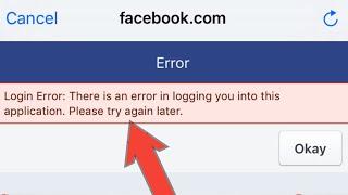 Facebook Login Error There Is an error in logging you into this application. please try again later