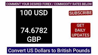 1 USD to GBP - US Dollars to British Pounds Exchange Rate 27 SEP 2024