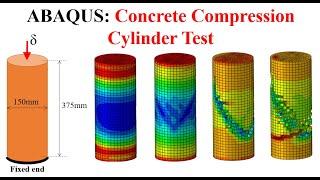 #22 ABAQUS Tutorial: Concrete Compression Cylinder Test