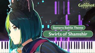 Sumeru Battle Theme 1 - Swirls of Shamshir | [Piano Cover] (Synthesia)「ピアノ」