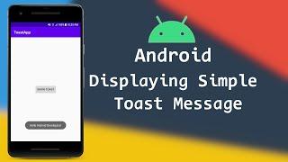 Toast Message in Android App | Create Toast in Android | Android Studio Tutorial
