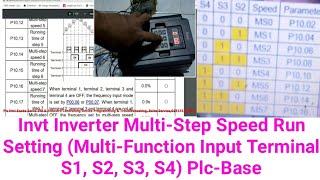 Invt Inverter Multi-Step Speed Run Setting (Multi-Function Input Terminal S1, S2, S3, S4) Plc-Base