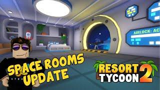 * NEW UPDATE SPACE ROOMS * TROPICAL RESORT TYCOON 2 Roblox