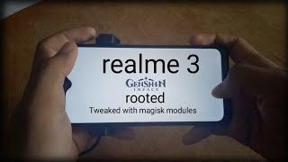 Genshin Impact on Realme 3 ROOTED and Tweaked with magisk modules