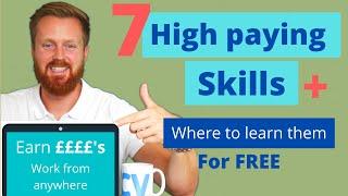 7 high paying skills & where to learn them for free | Increase your income & work remotely