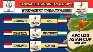 JADWAL TIMNAS U20 PIALA ASIA 2025 - INDONESIA VS IRAN, UZBEKISTAN & YAMAN