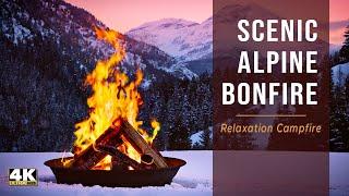 Scenic Alpine Bonfire Experience: 12 Hours of Ultimate Mind and Body Campfire Ambience