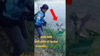 PENAMPAKAN BUAYA ANEH SAAT MANCING DI RIAU‼️ #shorts