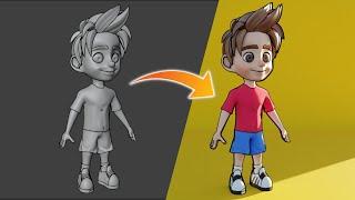 Turn Your 3D Character to a Cartoon Under 2 Minutes - Blender Tutorial