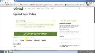 Как разместить видео на vimeo com