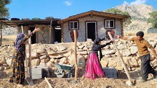 Making a fence to protect the trees by Abbas and meeting Zahra with Mrs. Vakil