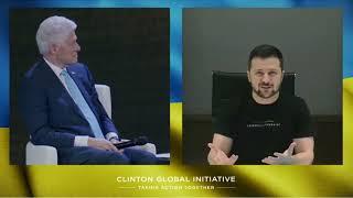 Ukraine Pres. Zelenskyy Speaks with Former Pres. Bill Clinton I LIVE