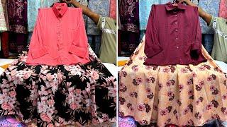 Shirt style tops skirt set collection at students budget | সরাসরি পাইকারী দামে স্কার্ট টপস সেট