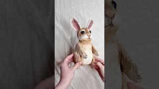 Bunny made of paper.  Paper mache art for Easter   #papercraft #eastercrafts #bunny #diy