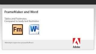 FrameMaker for Word: Footnotes and Table Footnotes