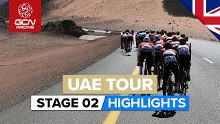 Sprinters Keep Powder Dry For Final Dash | UAE Tour 2022 Stage 2 Highlights