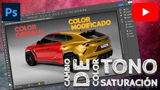 CAMBIAR COLOR DE OBJETOS CON TONO SATURACION EN PHOTOSHOP 2024