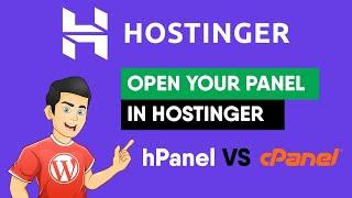 how to open cpanel in hostinger?