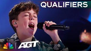 Alfie Andrew puts an AMAZING spin on "You & I" by One Direction | Qualifiers | AGT 2023