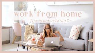 WORK FROM HOME ROUTINE | Staying productive + balanced while working from home! 