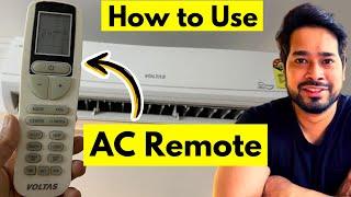 Voltas AC Remote Setting | How To Use Voltas AC Remote Control