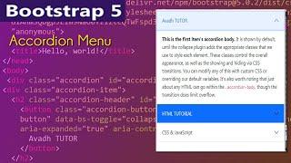 Bootstrap5 accordion menu | Bootstrap 5 Accordion Examples |  responsive accordion bootstrap 5