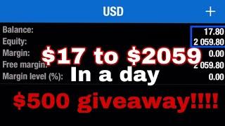 $17 TO $2059 IN A DAY,BOOM AND CRASH SPIKES WINNING STRATEGY  //DON'T SKIP  //