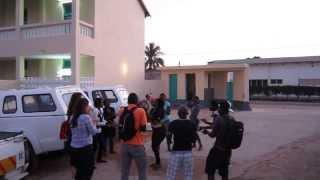 Impromptu Singing and Games after a Soccer Game in Mozambique
