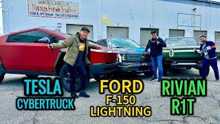 Tesla Cybertruck vs Ford F-150 Lightning vs Rivian R1T