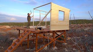 A Man Builds a Wooden House in Nature - Part 3