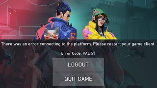 HOW TO FIX THERE WAS AN ERROR CONNECTING TO THE PLATFORM VALORANT on Any PC