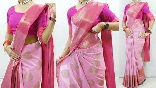 Banarasi silk saree draping tutorial step by step | Sari draping in easy steps | Sari draping guide