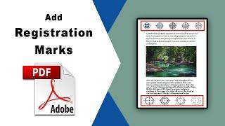 How to add registration marks to a pdf file using Adobe Acrobat Pro DC