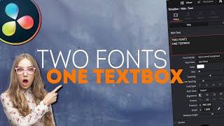 So SIMPLE when you know how! Multiple Fonts in a single Textbox in Davinci Resolve
