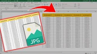 How to convert from image to Table in Excel (PNG, JPG)