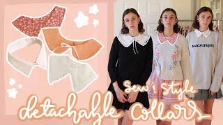 How To Make And Style Detachable Collars! | DIY | Pattern Available!