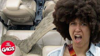 Step Daughter Wrecks New Rich Dad's Car | Just For Laughs Gags