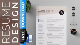 Microsoft Word : How to Create a CV/RESUME template in MS Word :  Download Template | ATS Friendly