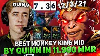 BEST MONKEY KING MID by QUINN in 11.900 AVG MMR GAME?!