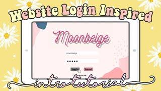 WEBSITE LOGIN INTRO TUTORIAL | How To Edit Alliana Dolina's Intro || moonbeige