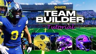 How to create a team in College Football 25! EA Sports CFB 25 Team Builder tutorial