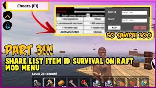 Item ID part 3!! - Survival on raft crafting in the ocean cheats mod menu