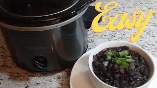 HOW TO COOK BLACK BEANS (in a slow cooker)