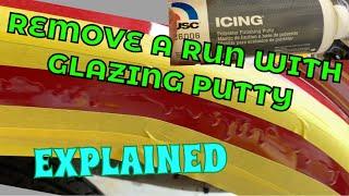 REMOVE RUN WITH PUTTY | HOW TO CUT A RUN OUT WITH PUTTY | REMOVING CLEAR COAT RUN | CLEAR COAT RUN