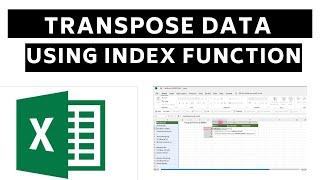 How to transpose data using Index function